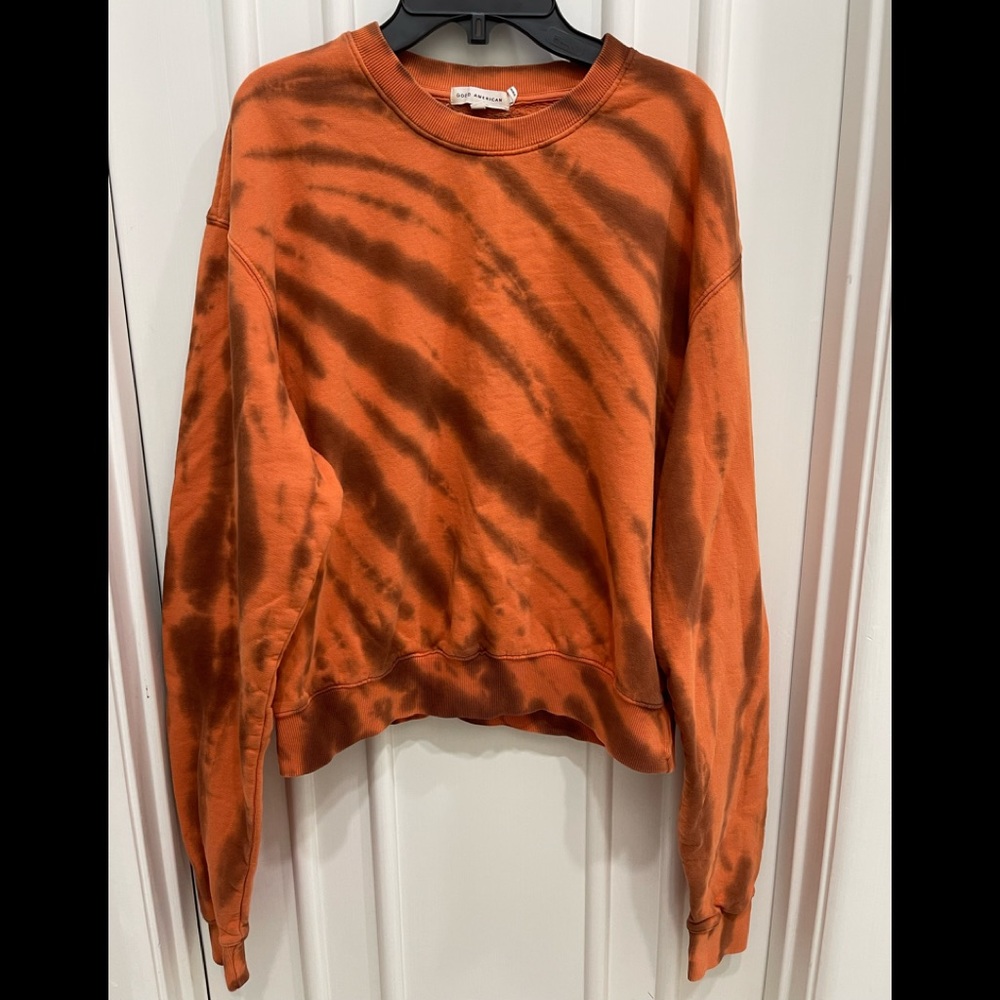 GOOD AMERICAN Cinnamon TieDye Boyfriend Sweater